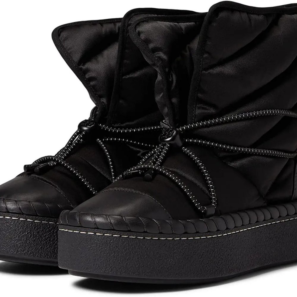 Tory Burch LEATHER TRIM SHEARLING LINING Sleeping Bag Boot BOOTIES - Picture 7 of 11